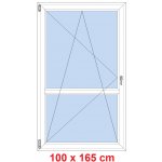 Soft Balkonové dveře s příčkou otevíravé a sklopné Antracit struktura/Antracit struktura levé 100 x 165 cm – Hledejceny.cz