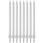 GoDan Narozeninové svíčky střibrné s podstavcemi délka 10 cm – Sleviste.cz