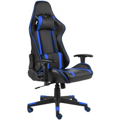 Nabytek XL Otočná herní židle modrá PVC
