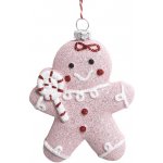 Růžová vánoční ozdoba perníček Gingerbread Candy 8*3*10 cm Chic Antique – Hledejceny.cz