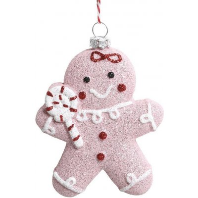 Růžová vánoční ozdoba perníček Gingerbread Candy 8*3*10 cm Chic Antique – Hledejceny.cz