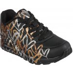 Skechers Uno Metallic Love black/gold černá – Zboží Dáma
