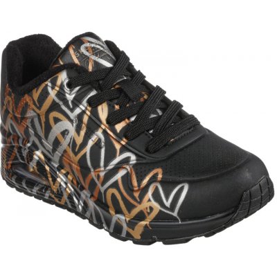 Skechers Uno Metallic Love black/gold černá – Hledejceny.cz