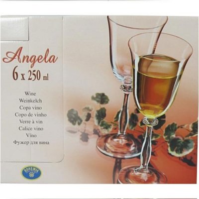 Crystalex Sklenice na víno ANGELA 250ml 6ks – Zboží Mobilmania