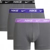 Boxerky, trenky, slipy, tanga Nike trunk 3pk 0000KE1008-HX1 šedá