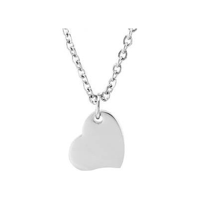 Šperky4U Ocelový řetízek s přívěškem srdce OPD0195 – Zboží Mobilmania