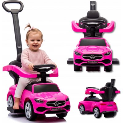 Baby Mix Odrážedlo s vodící tyčí Mercedes Benz AMG C63 Coupe růžová – Zboží Dáma