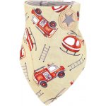 Little Angel DITA Šátek na krk podšitý Outlast® Zelená hasiči bílošedý – Zboží Dáma