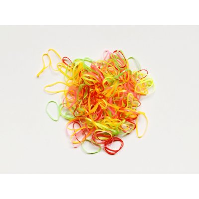 Elastické gumičky na copánky Počet: 1000 ks, Barva: mix barev (průměr 1cm) – Zboží Dáma