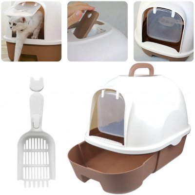 Dogguru krytá kočičí toaleta 53 x 41 x 41 cm – Zboží Dáma