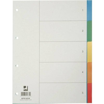 Q-CONNECT barevný, plastový, A4, 5 listů – Zboží Živě