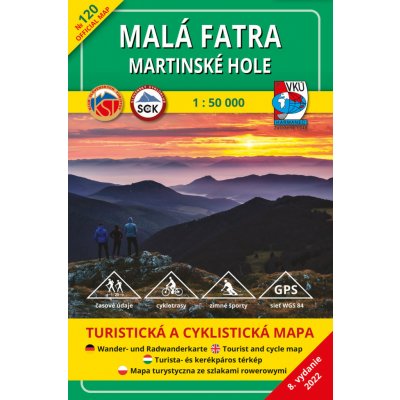 Malá Fatra Martinské hole 1:50 000 120 Turistická mapa – Zbozi.Blesk.cz