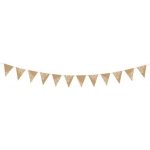 Party Deco Papírová vlaječková girlanda Kraft 210 cm – Zboží Dáma