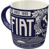 Nostalgický retro hrnek na kávu, 330 ml, Fiat – Since 1899 Logo Blue