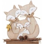 Dřevěná dekorace, liščí rodinka, 16 cm – Hledejceny.cz