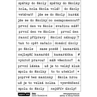 PAPERO AMO ♥ Samolepky - ŠKOLA / Zpátky do školy – Zboží Živě