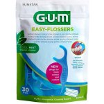 G.U.M Easy Floessers expandující velmi jemná dentální nit s fluoridem a mentolem 30 ks – Zboží Dáma
