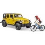 Bruder 2543 Jeep Wrangler Rubicon Unlimited s horským kolem a cyklistou – Hledejceny.cz