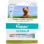 HAPPS Bylinné kapky proti blechám a klíšťatům pro malé psy 5-10 kg – Sleviste.cz
