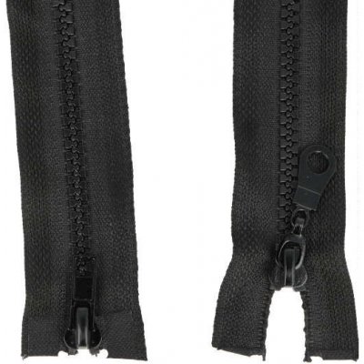 Prima-obchod Zip kostěný No 5 dělitelný 2 jezdce / dvoucestný 85 cm bundový, barva Černá – Hledejceny.cz