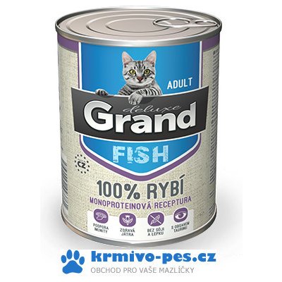 Grand kočka deluxe 100% rybí 400 g