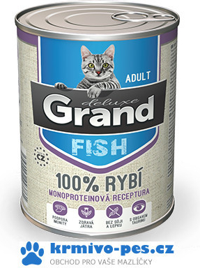 Grand kočka deluxe 100% rybí 400 g