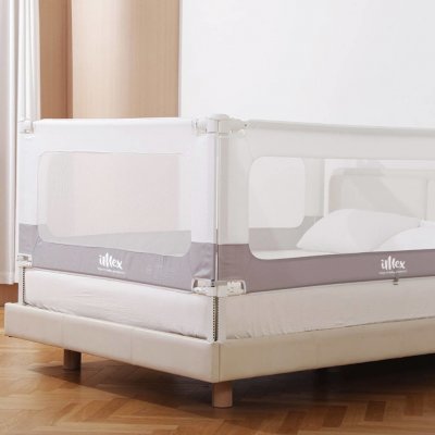 iMex zábrana na postel SMART 120 cm bílo-šedá – Hledejceny.cz