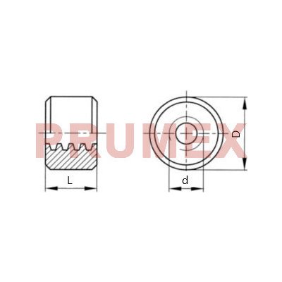Matice trapézová kruhová DIN 103 Tr50x8 D90xL100 bronz – Hledejceny.cz