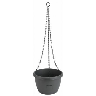 Gardenico Samozavlažovací závěsný květináč Marina antracit pr. 25 cm – Zboží Dáma