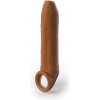 X-tensions Elite Pipedream Fantasy Uncut Silicone Penis Enhancer with Strap Tan
