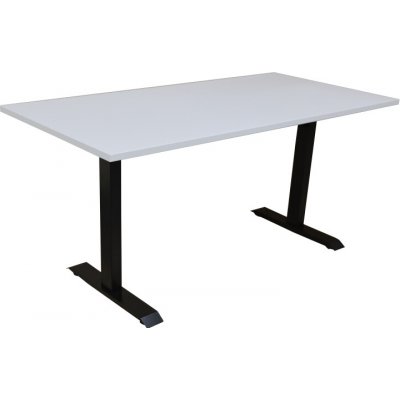 ZLKL Kancelářský stůl 140 x 70 x 2,5 cm černá podnož / bílá deska P00050-12 – Hledejceny.cz