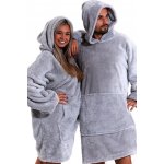 Huňatý župan klokaní mikina pro ženy i muže. Oversize 1Z1379 šedá – Hledejceny.cz