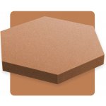 Akustický panel šestiúhelník hnědý 50x50 cm tloušťka 5cm hexagon – Hledejceny.cz