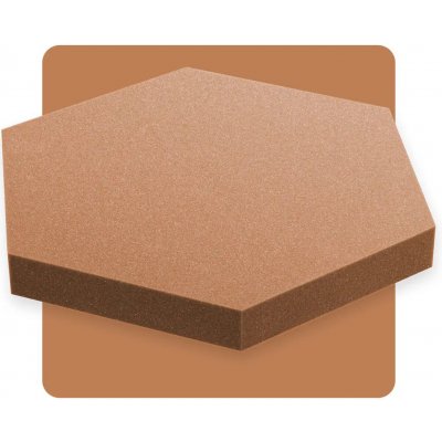 Akustický panel šestiúhelník hnědý 50x50 cm tloušťka 5cm hexagon – Hledejceny.cz