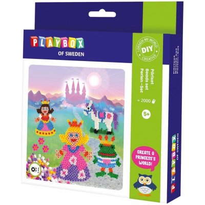 Playbox Zažehlovací korálky- Princezny 2000ks korálků, 3 předlohy – Zboží Dáma