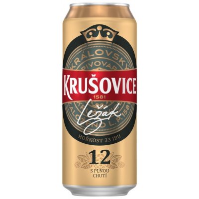 Krušovice 12 0,5 l (plech) – Zboží Dáma