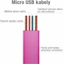 Avacom DCUS-MIC-40P USB - Micro USB, 40cm, růžový