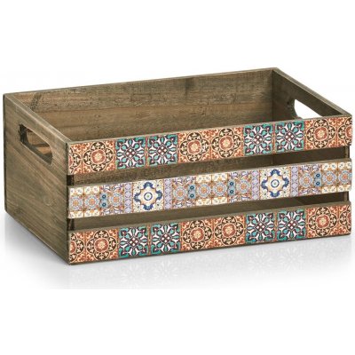 ZELLER Dekorativní dřevěná krabice MOSAIC 32 x 22 x 13,5 cm – Zboží Mobilmania