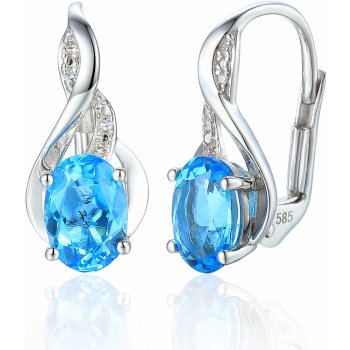 Klenoty Budín zlaté diamantové s brilianty a modrými topazy 3884555-0-0-93