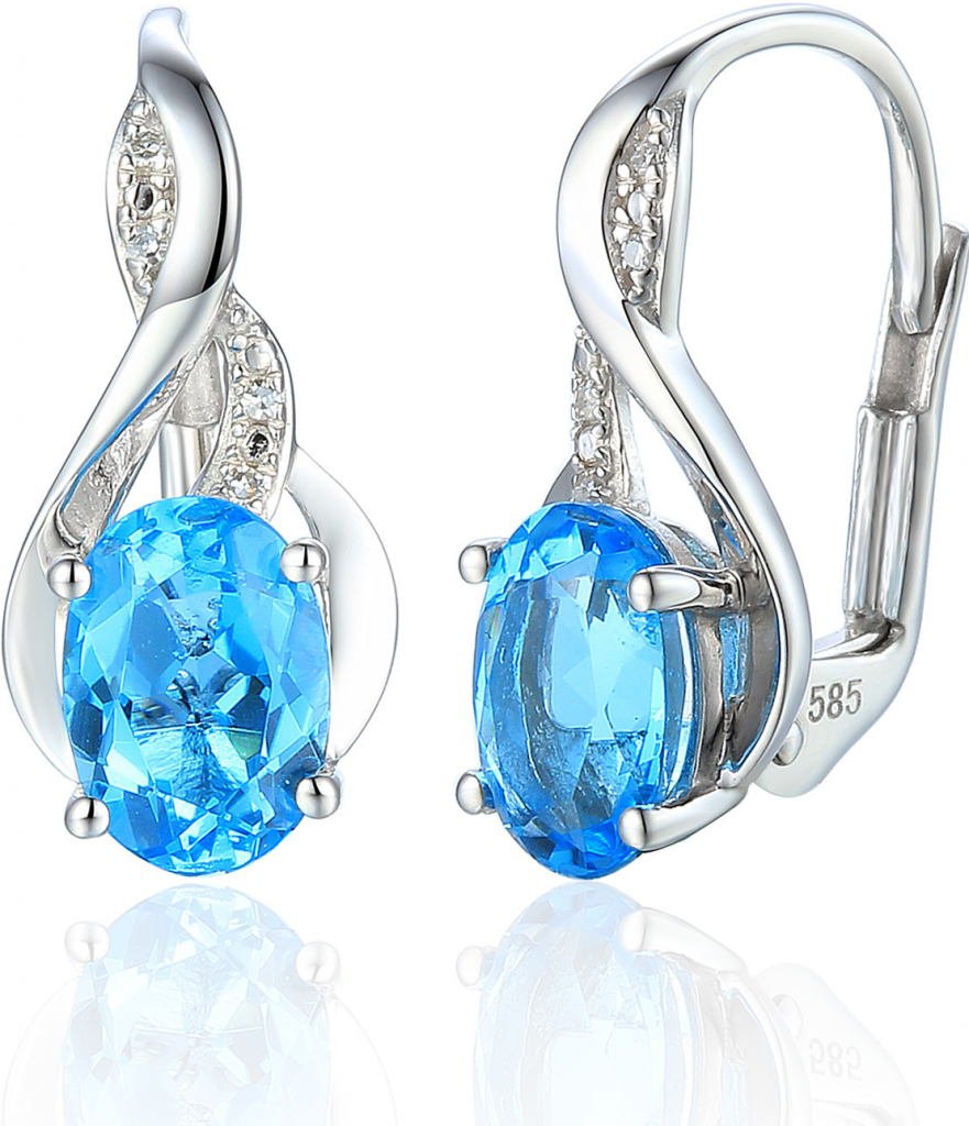 Klenoty Budín zlaté diamantové s brilianty a modrými topazy 3884555-0-0-93