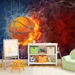 Tapeta SABLIO Basketbalový míč, rozměry 208x125 cm – Hledejceny.cz