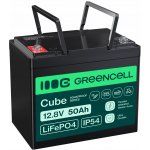 Green Cell LiFePO4 50Ah 12.8V 12V BMS pro karavan vozík loď – Zboží Živě
