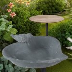 Clayre & Eef Cementové krmítko pro ptáky ve tvaru srdce 26 x 26 x 10 cm šedé – Hledejceny.cz