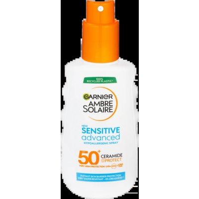 Garnier Ambre Solaire Sensitive Advanced Hypoallergenic Spray voděodolný opalovací sprej SPF50+ 150 ml – Hledejceny.cz