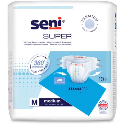 Seni Super inkontinenční plenkové kalhotky M 10 ks – Zbozi.Blesk.cz