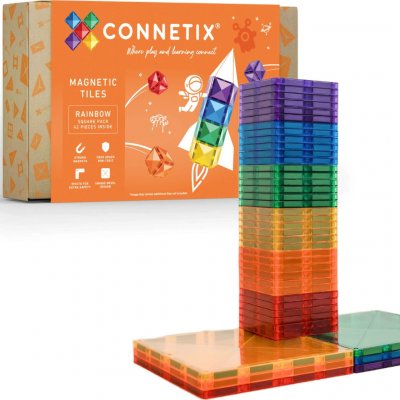 Connetix Rainbow Square Pack 42 ks – Hledejceny.cz