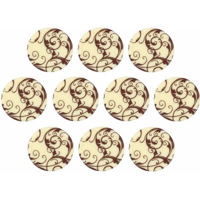 Cake Masters Kolečka z bílé čokolády Ornamenty 10ks – Zboží Dáma