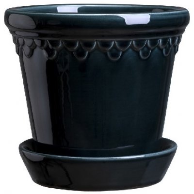 Květináč Kobenhavner glazovaný Petrol Blue 14 cm Bergs Potter – Hledejceny.cz