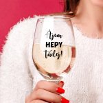 Ahome Sklenice na víno Ájem hepy tůdej 450 ml – Zboží Mobilmania