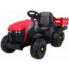 Elektrické vozítko Mamido elektrický traktor Farm s přívěsem červená